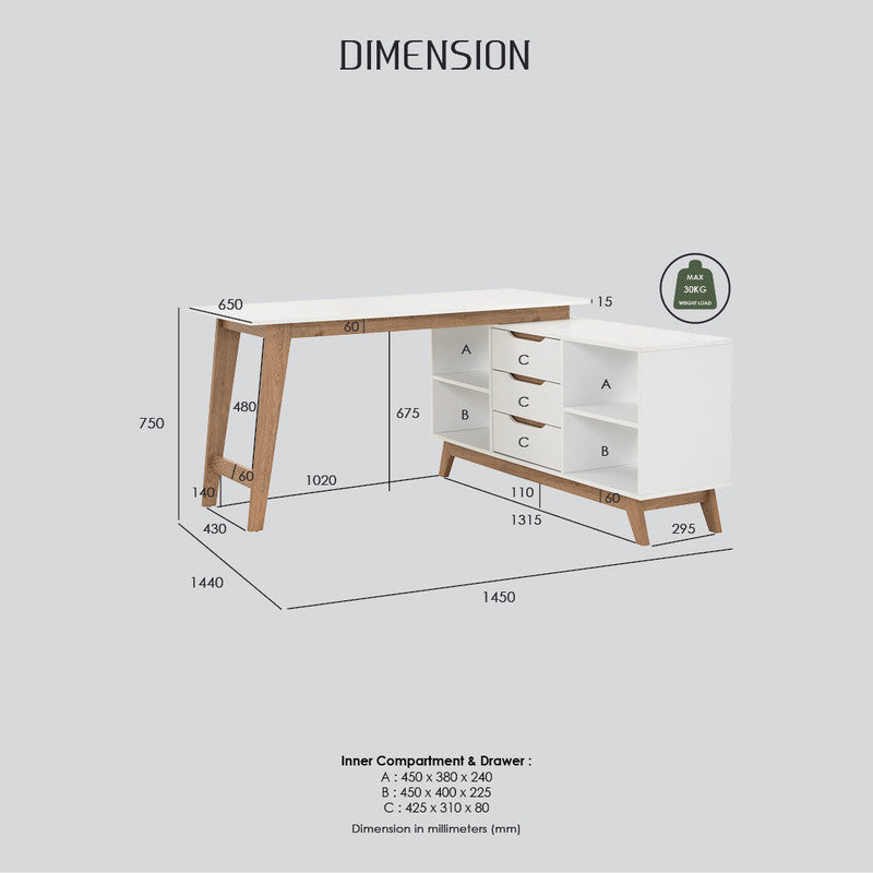 Desks: Mando Study Desk Working Station