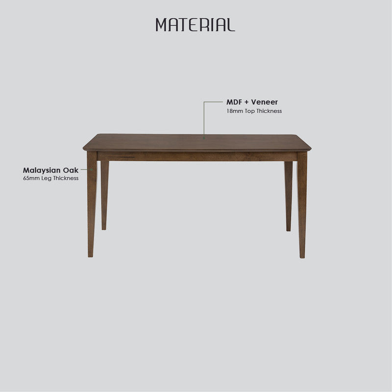Dining Tables: Allergo Dining Table 150cm Timber Dining Table - Natural