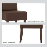 Kitchen & Dining Chairs: Mesi Dining Chair x2 - Natural Colour Legs Blue Colour Challis Fabric Upholstery