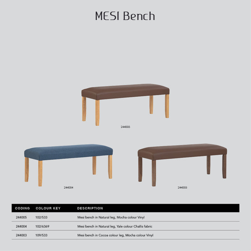 Kitchen & Dining Chairs: Mesi bench Ottoman - Natural