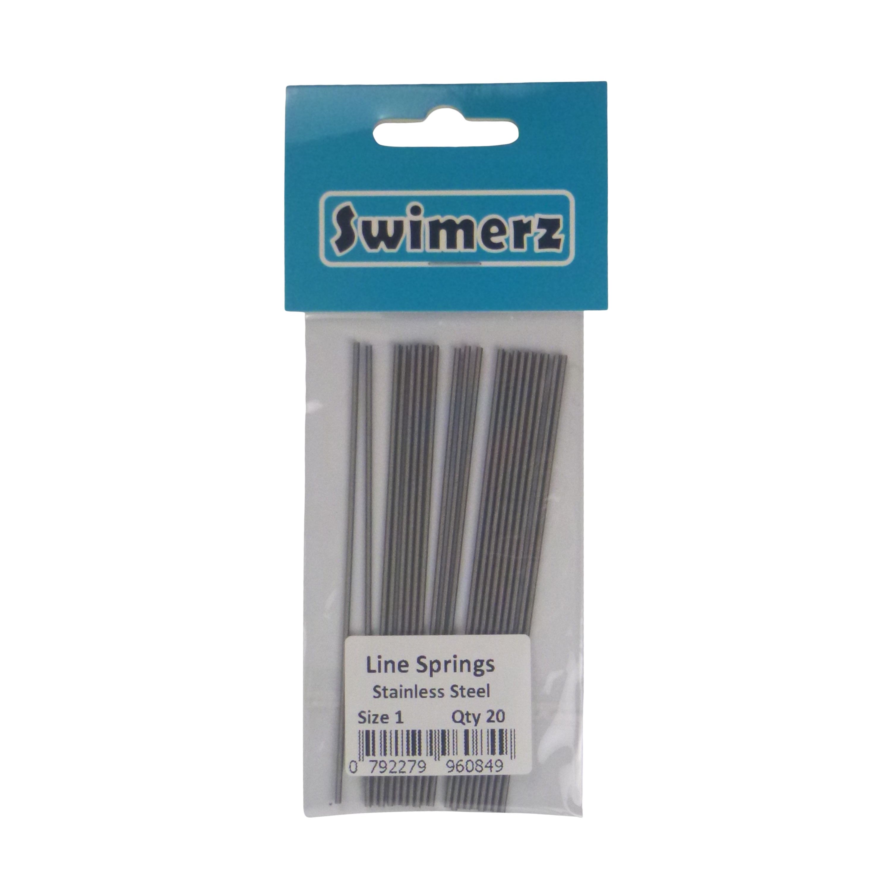Fishing Tackle: Swimerz Stainless Steel Fishing Line Springs, Size 1, 10cmL, 1.1mmID, 1.5mmOD