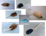 Fishing Tackle: Vike 1/2 oz Skirted Microjig  in Black Blue