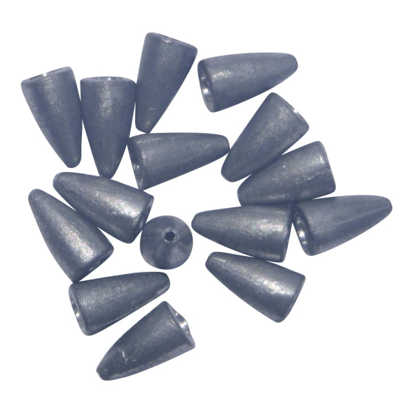 Fishing Tackle: Swimerz 3/16 oz Lead Bullet Sinker - Qty 15 Pack