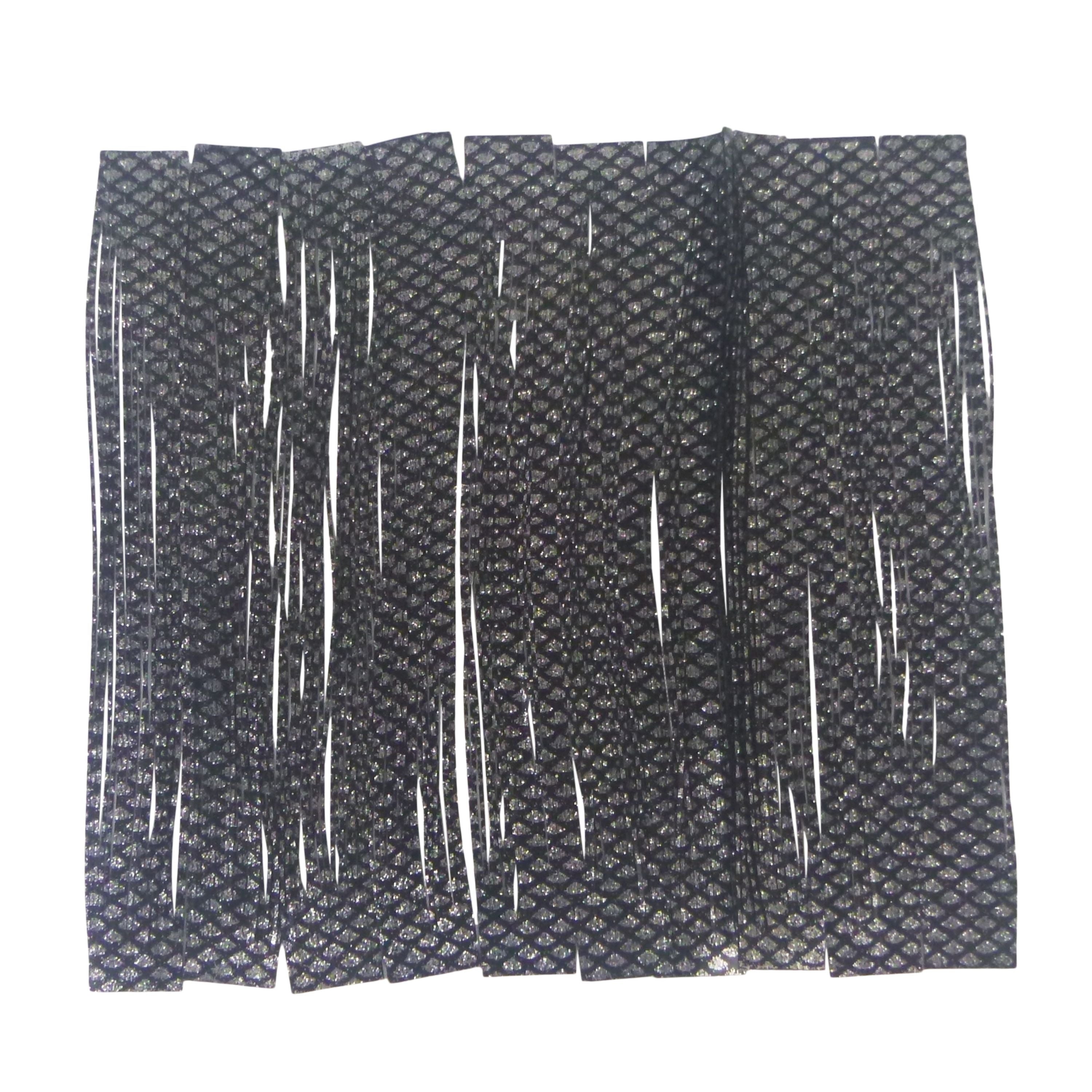 Fishing Tackle: Artizan 22 strand silicon skirt, Natural Black Silver, Pack of 20