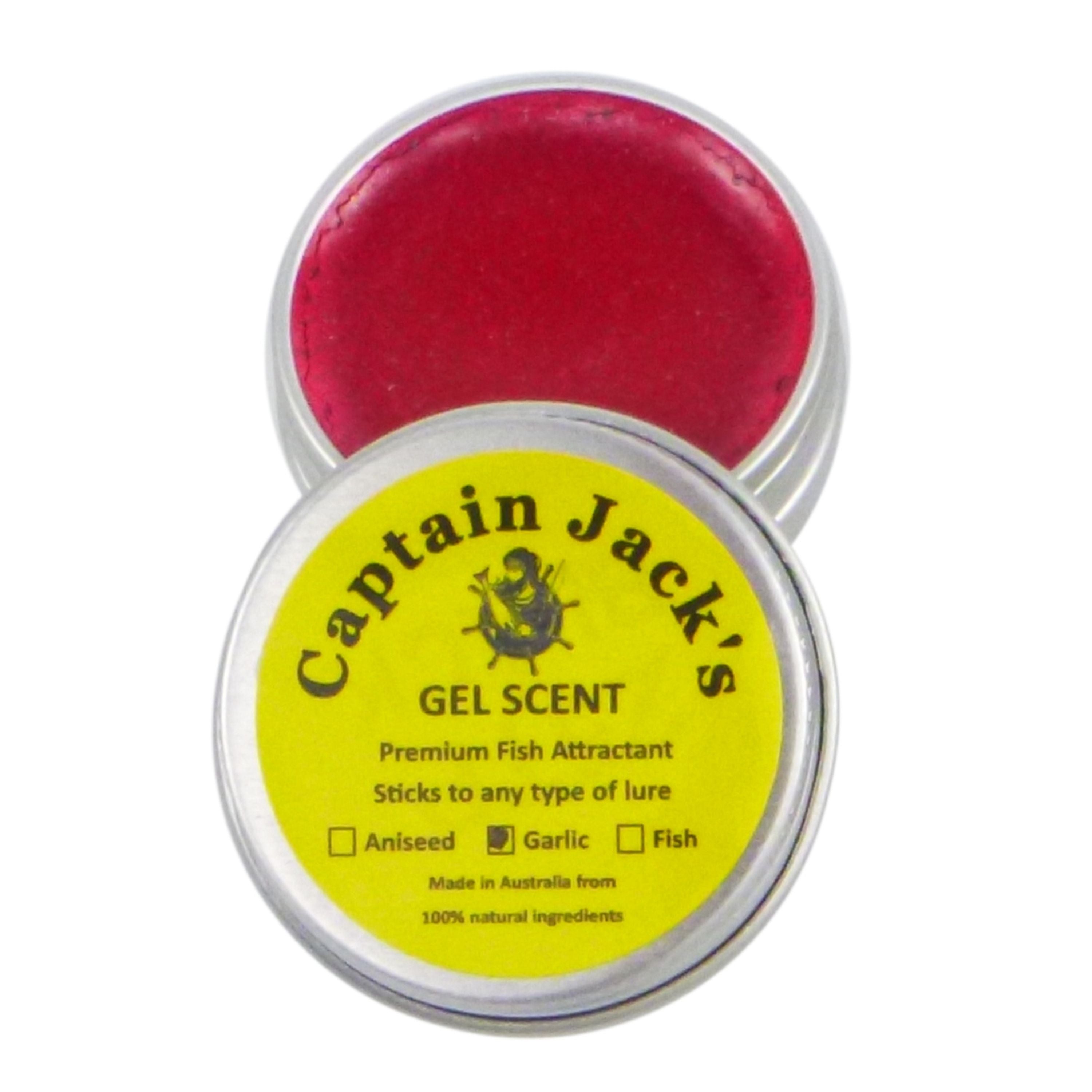 Fishing Tackle: Captain Jack's Gel Scent - Garlic, 15 gm Tin