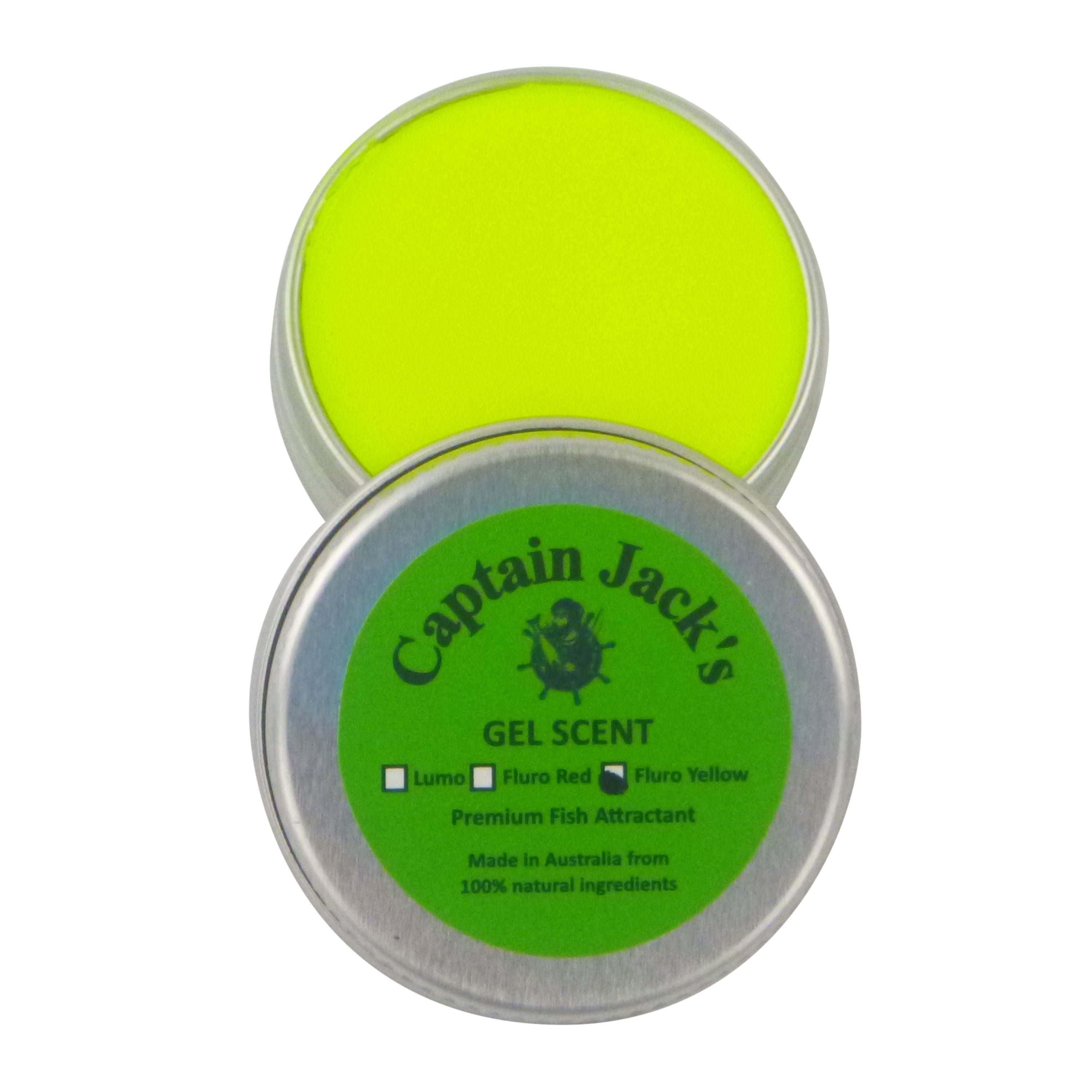 Fishing Tackle: Captain Jack's Gel Scent - Fluoro Yellow, 15 gm Tin