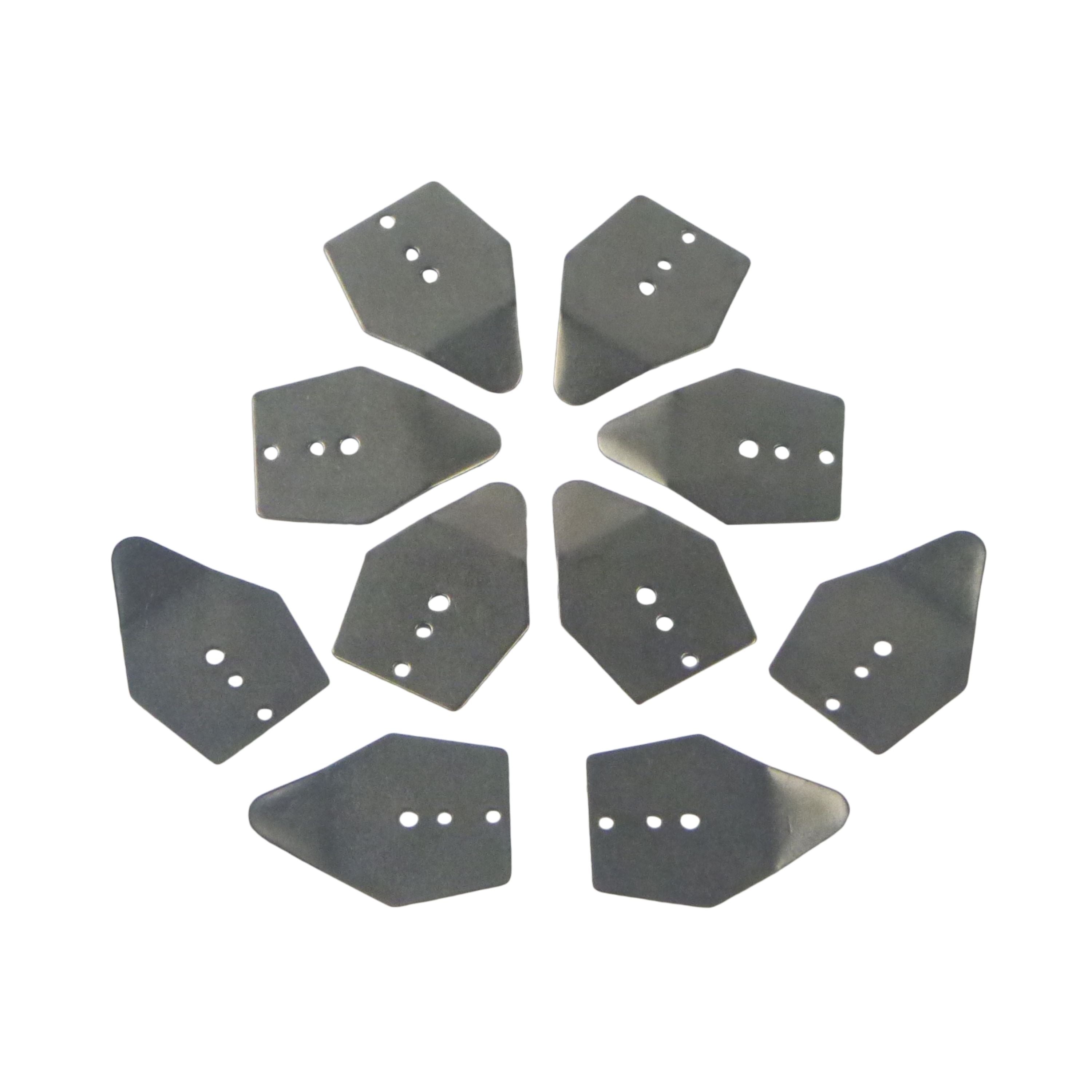 Fishing Tackle: Artizan Shakee Blade, Small 28.5L x 21mmW, Base 16mm, 10 pack