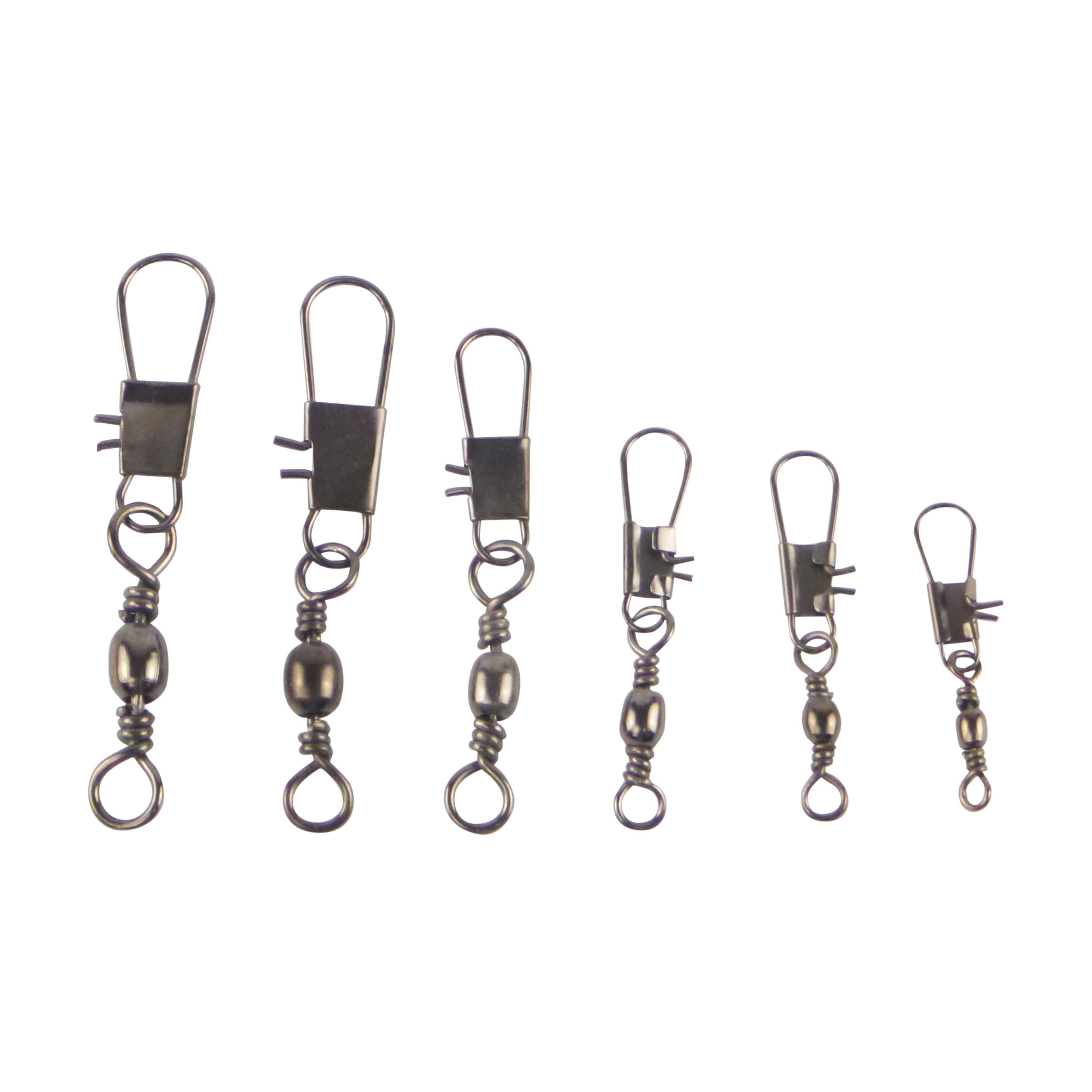 Fishing Tackle: Swimerz Barrel Swivel w Interlock Snap, Size 3, 15 pack