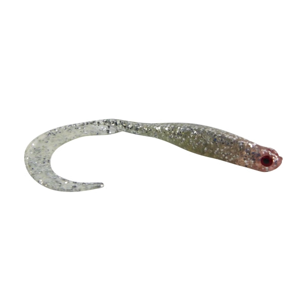 Fishing Tackle: Swimerz 100 mm VTail Soft Plastic Lure, Silver Glitter, 5 pack