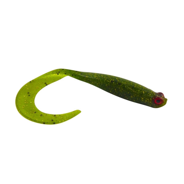 Fishing Tackle: Swimerz 100 mm VTail Soft Plastic Lure, Green Glitter, 5 pack