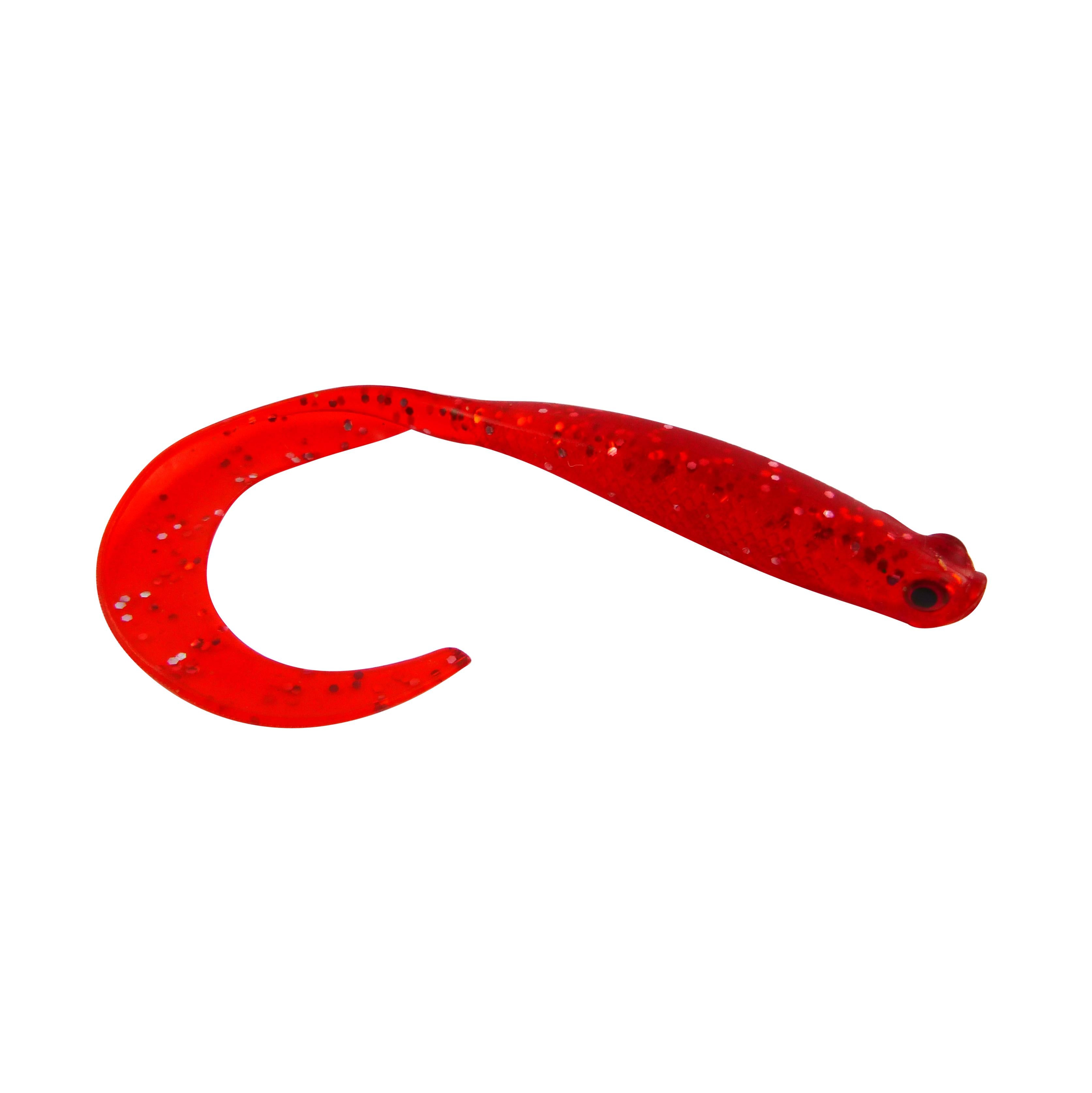 Fishing Tackle: Swimerz 100 mm VTail Soft Plastic Lure, Red Glitter, 5 pack