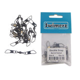 Fishing Tackle: Swimerz Double Snap Barrel Swivels, Size 4, 12 pack