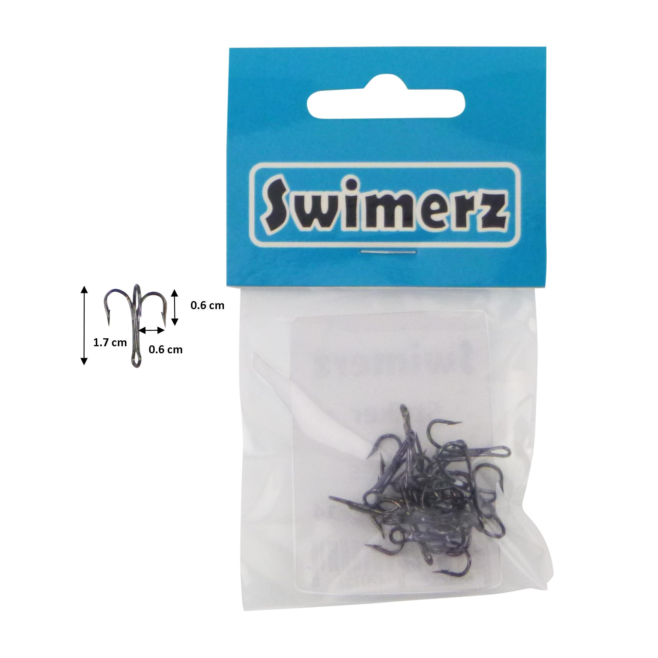Fishing Tackle: Swimerz Striker Trebles Size 8, 14 Pack