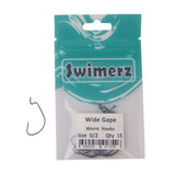 Fishing Tackle: Swimerz 0/2 Wide Gape Worm Hook 15 Pack