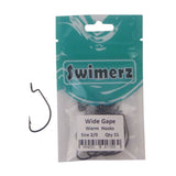 Fishing Tackle: Swimerz 2/0 Wide Gape Worm Hook 15 Pack