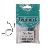Fishing Tackle: Swimerz 3/0 Wide Gape Worm Hook 15 Pack
