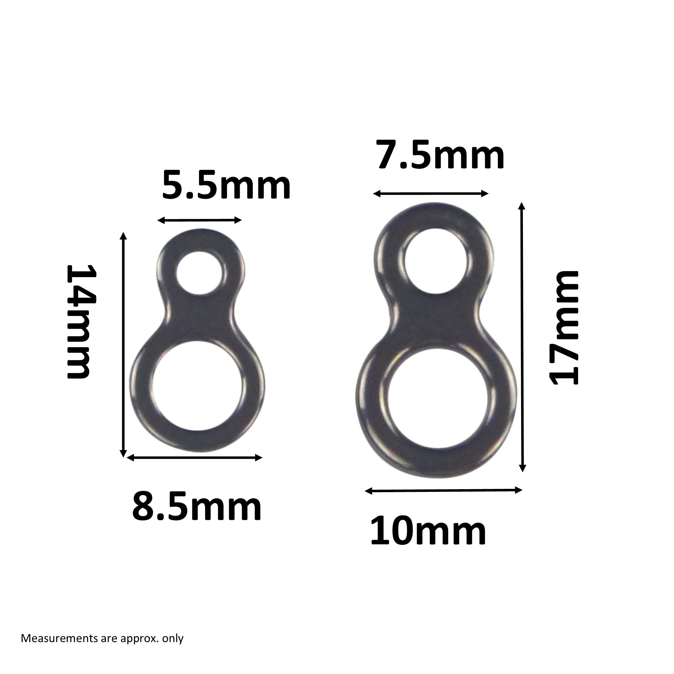 Fishing Tackle: Swimerz 180kg Solid Double Rings, 14mm, 20 pack