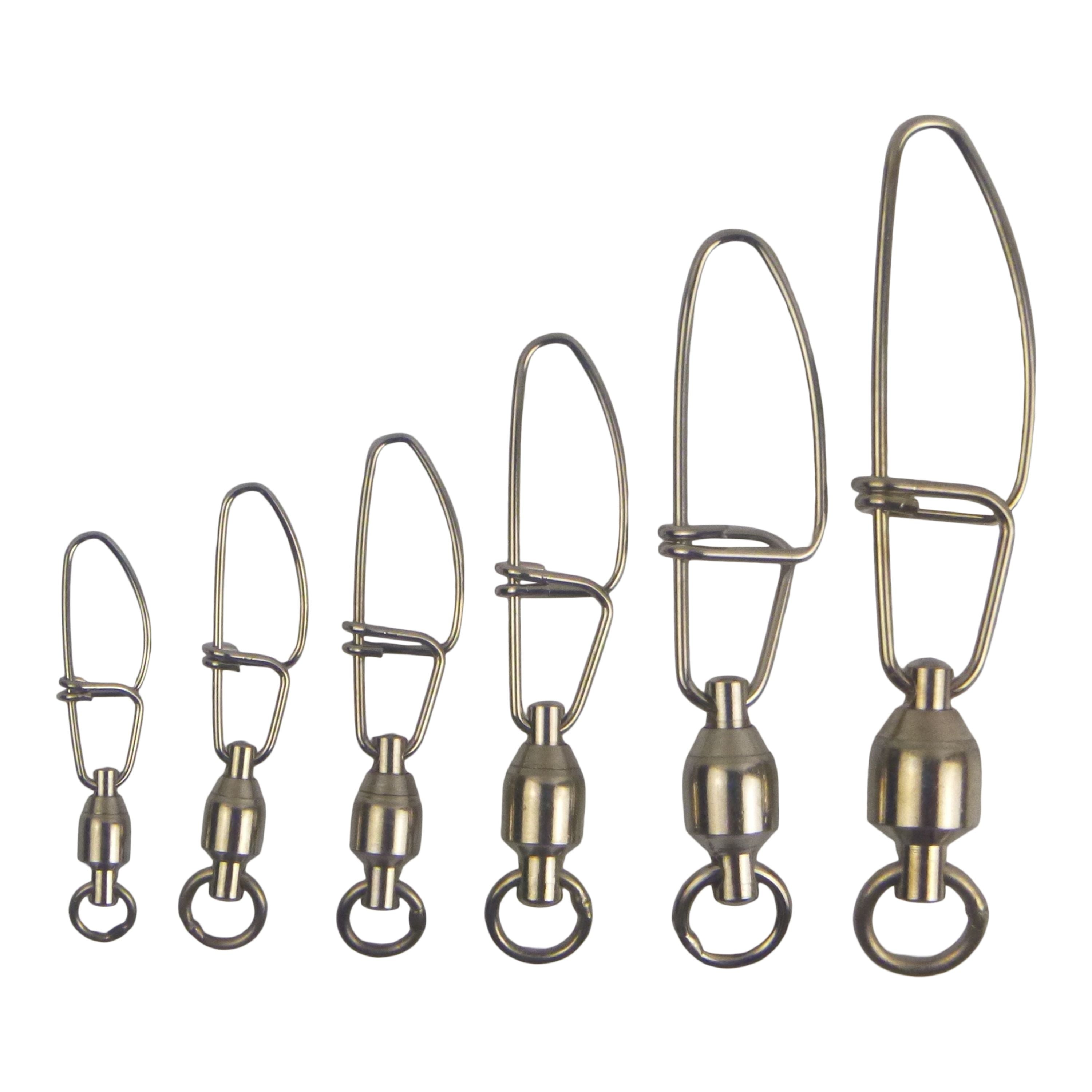Fishing Tackle: Swimerz HD Ball Bearing Swivels with Crosslock Snap, Size 7, 10 pack