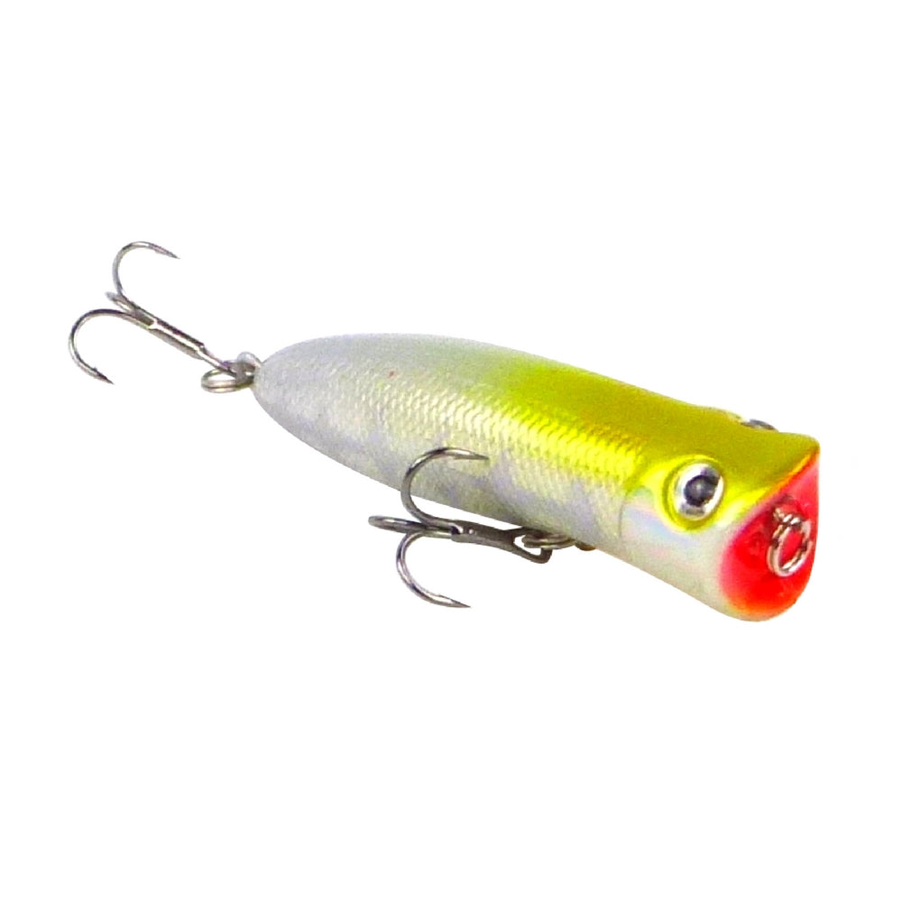 Fishing Tackle: Toppu Mizzu Popper, 55mm, White Flash