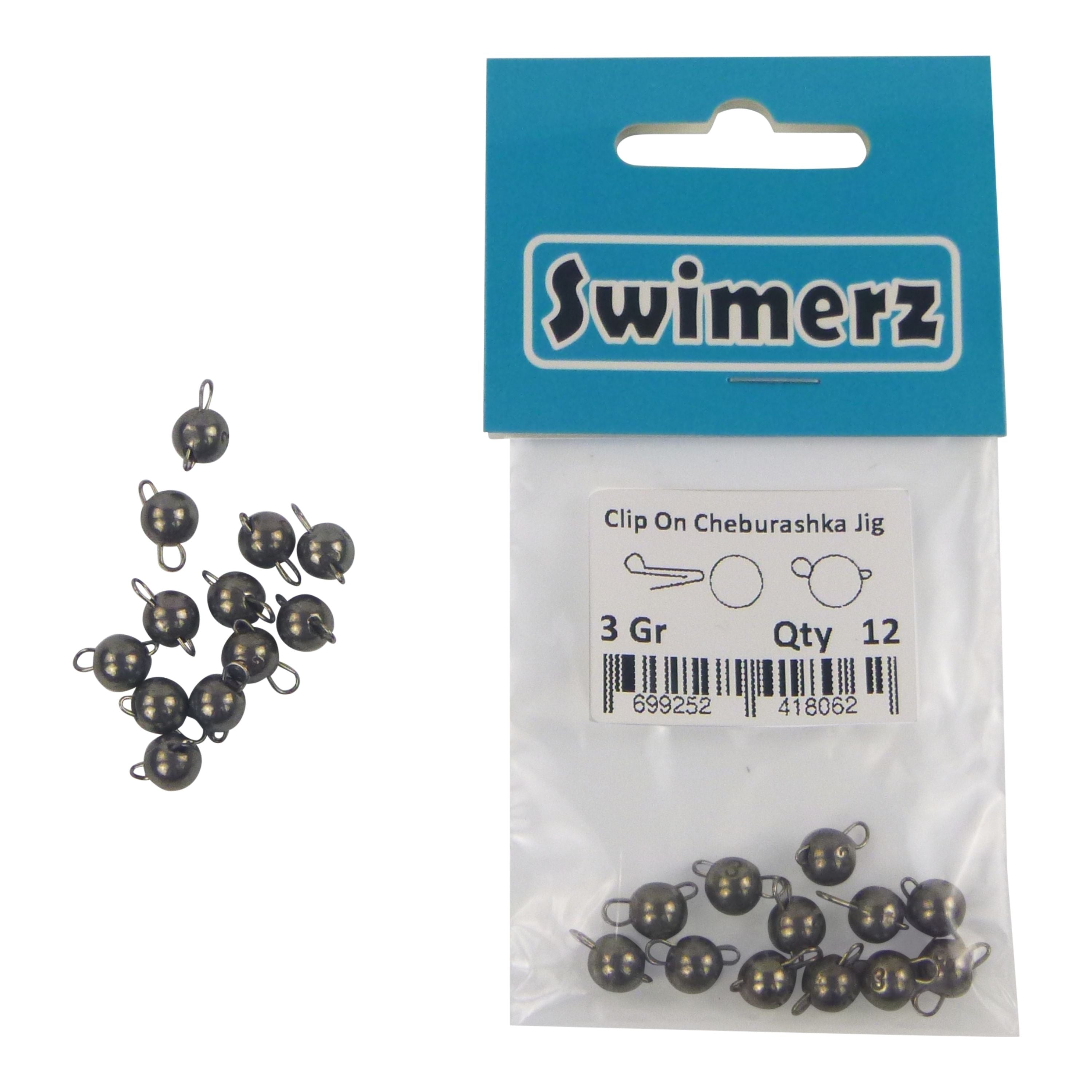 Fishing Tackle: Swimerz 3 Gram Cheburashka Clip-On Jig Head 12 Pack