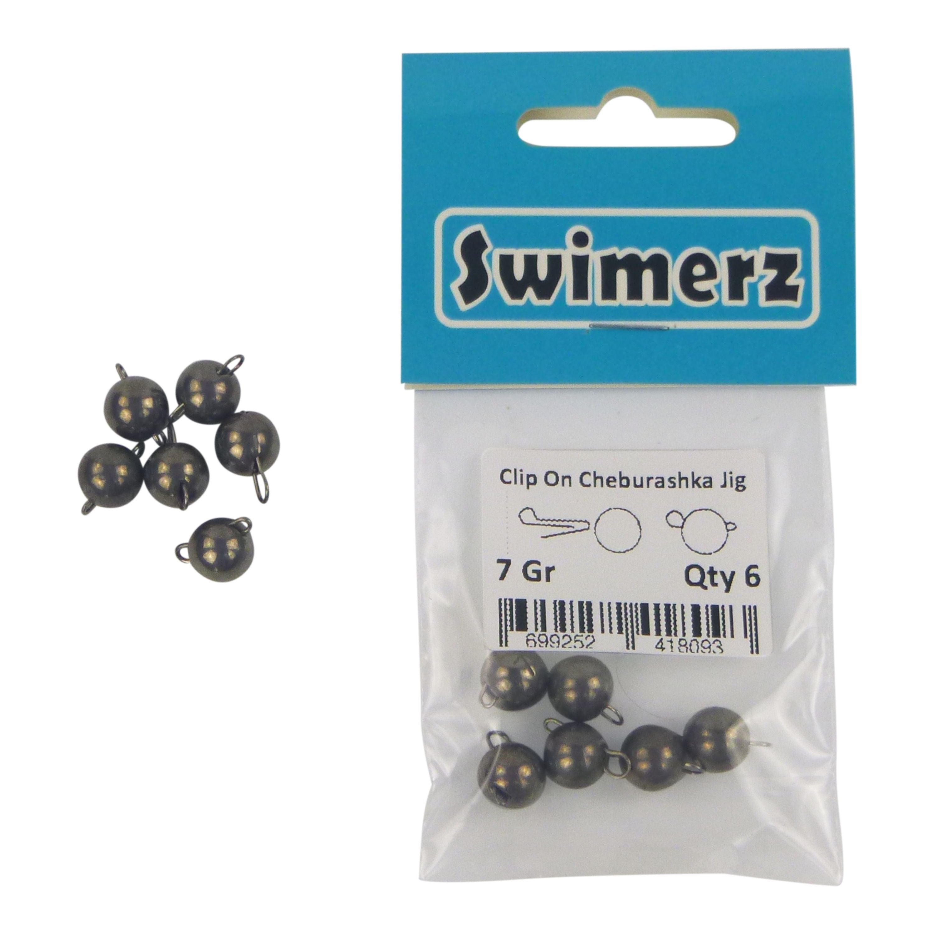 Fishing Tackle: Swimerz 7 Gram Cheburashka Clip-On Jig Head 6 Pack