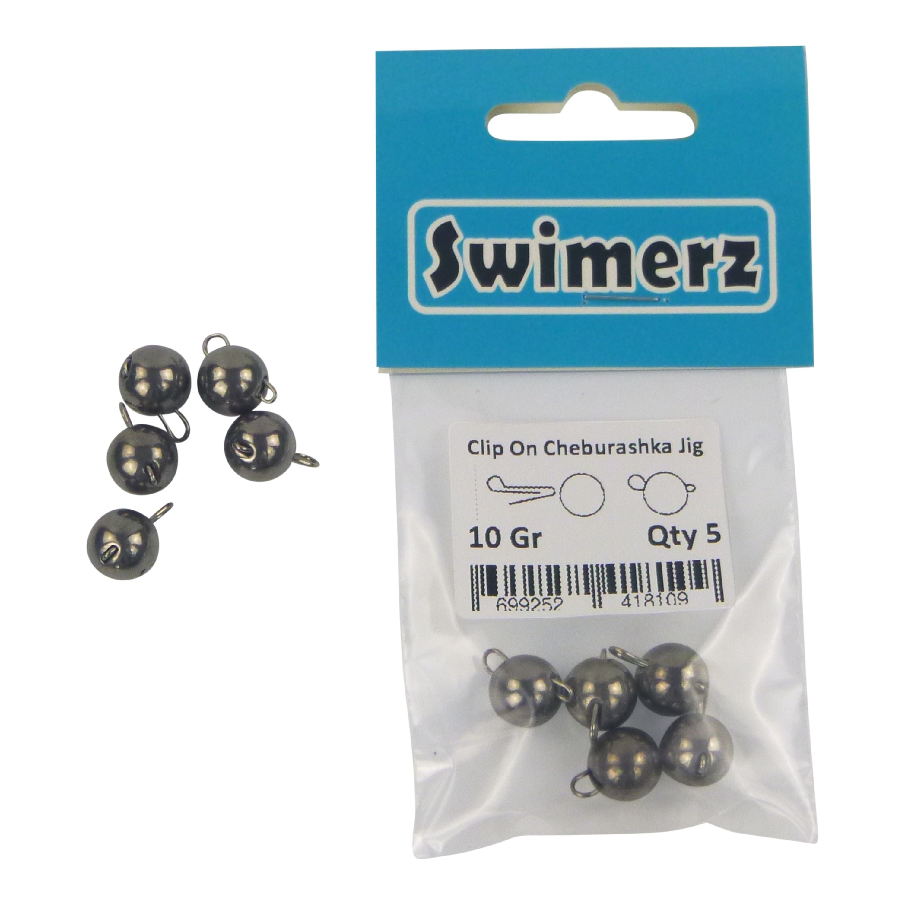 Fishing Tackle: Swimerz 10 Gram Cheburashka Clip-On Jig Head 5 Pack