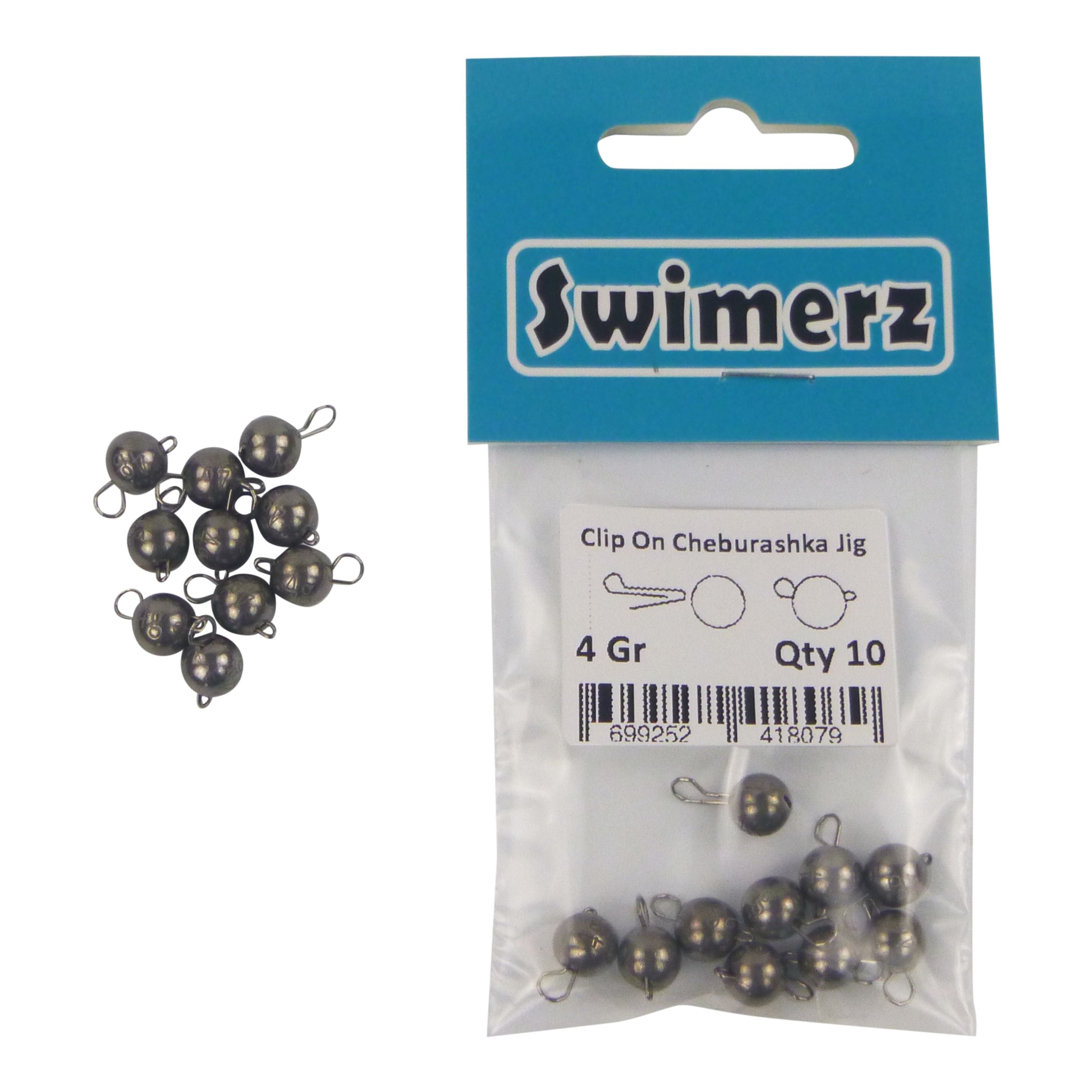 Fishing Tackle: Swimerz 4 Gram Cheburashka Clip-On Jig Head 10 Pack