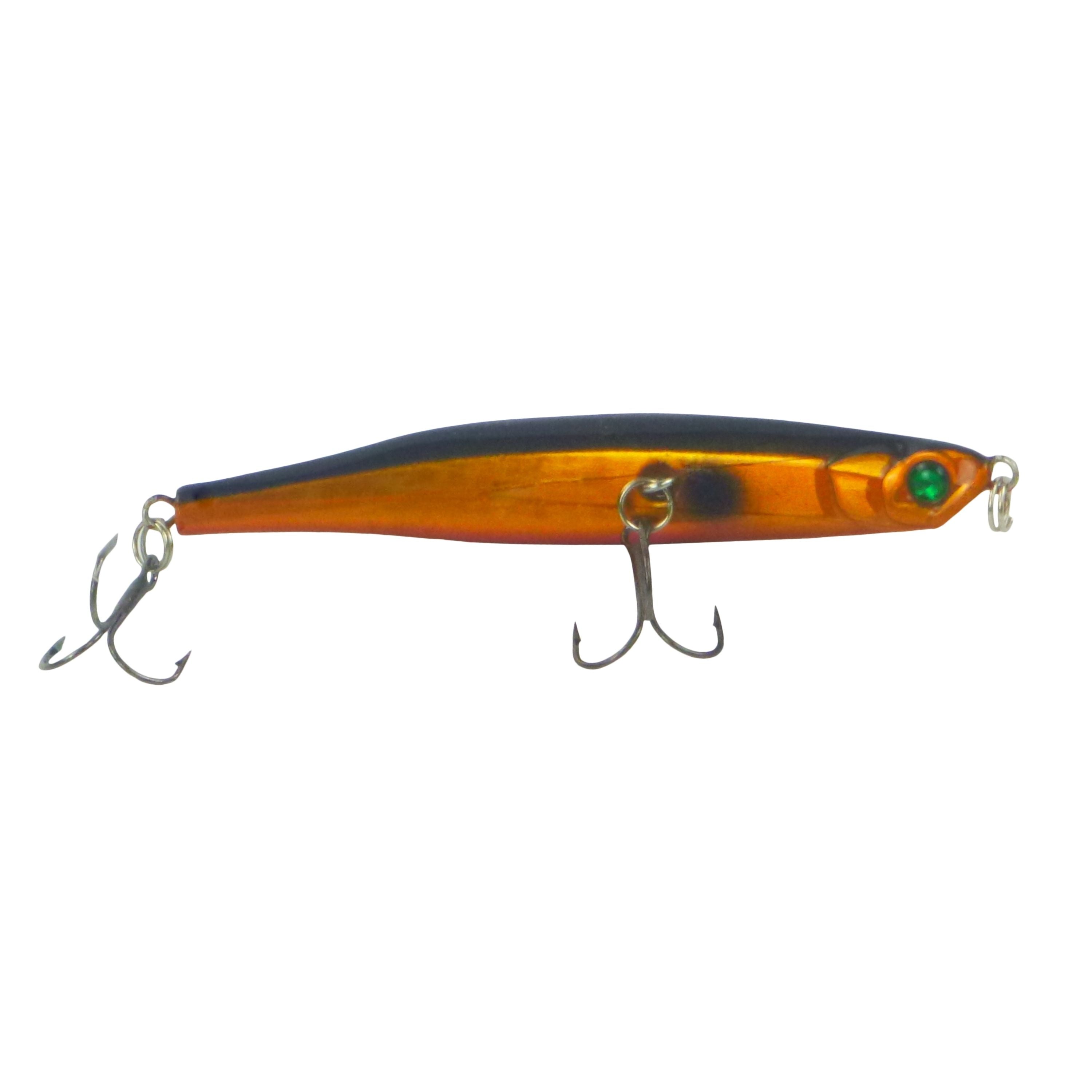 Fishing Tackle: Toppu Mizzu Sidewinder Bent Minnow, 95mm, Gold Flare