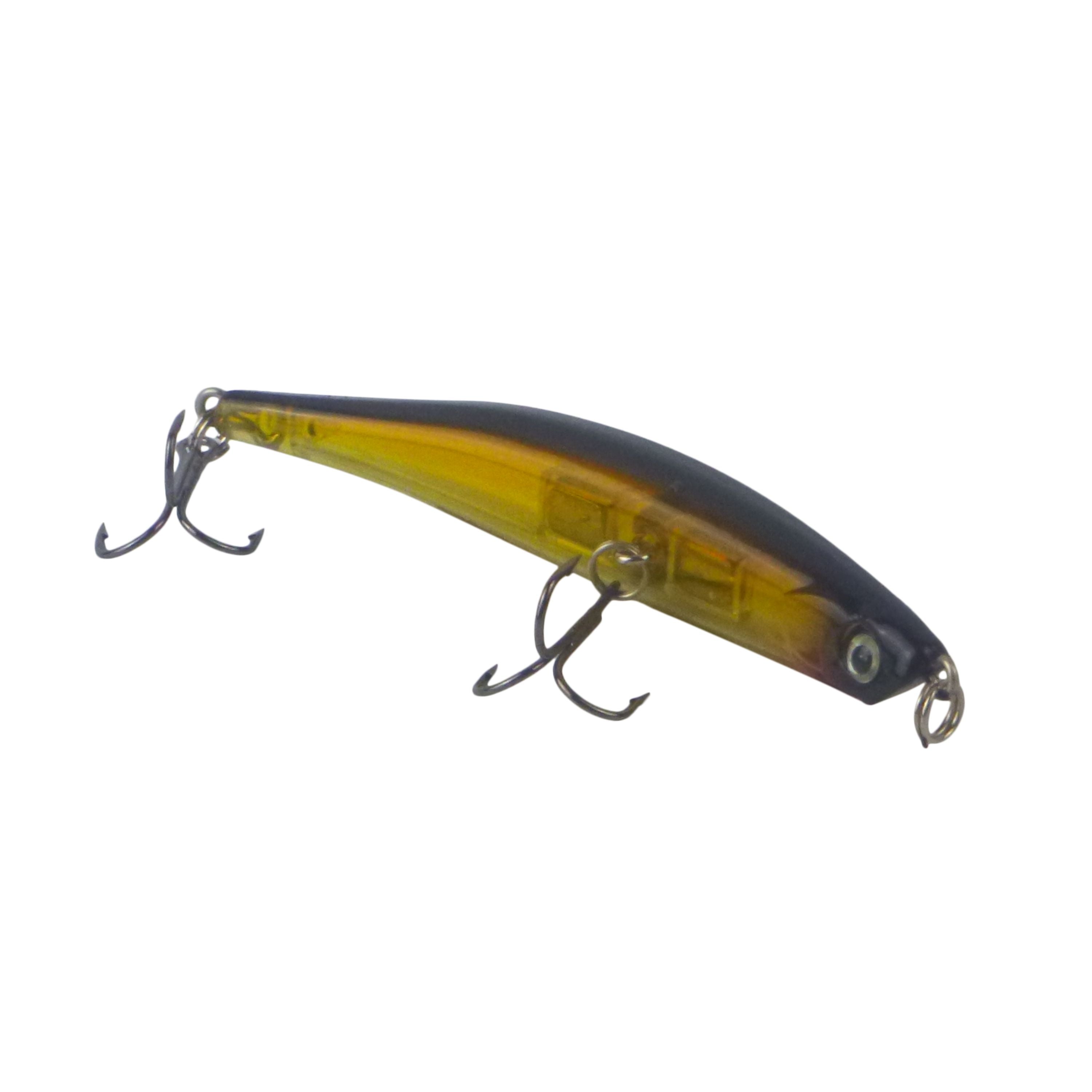 Fishing Tackle: Toppu Mizzu Sidewinder Bent Minnow, 95mm, Opaque Gold