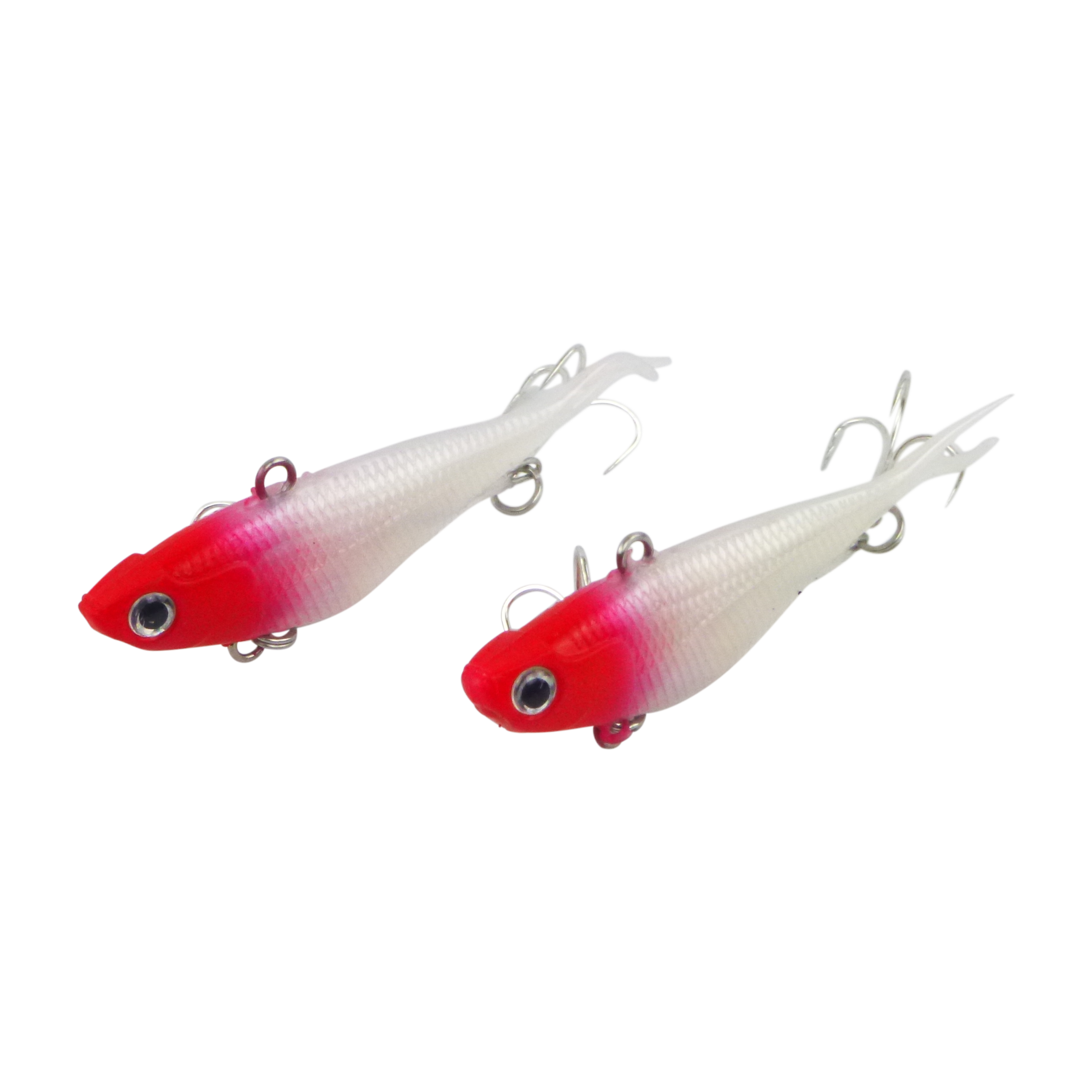 Fishing Tackle: Swimerz 95mm Soft Vibe, Red Head, 2 pack