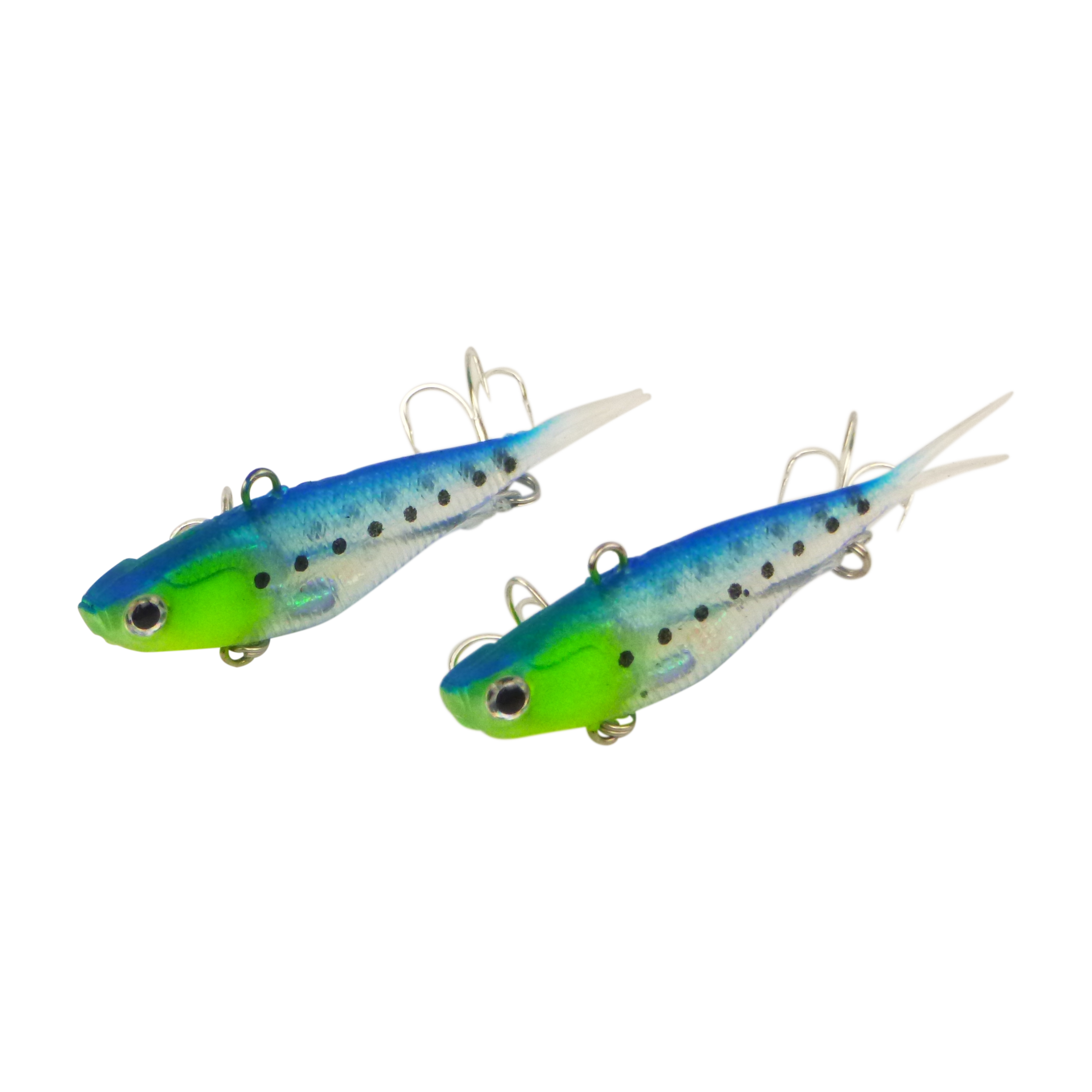 Fishing Tackle: Swimerz 95mm Soft Vibe, Blue Water, 2 pack