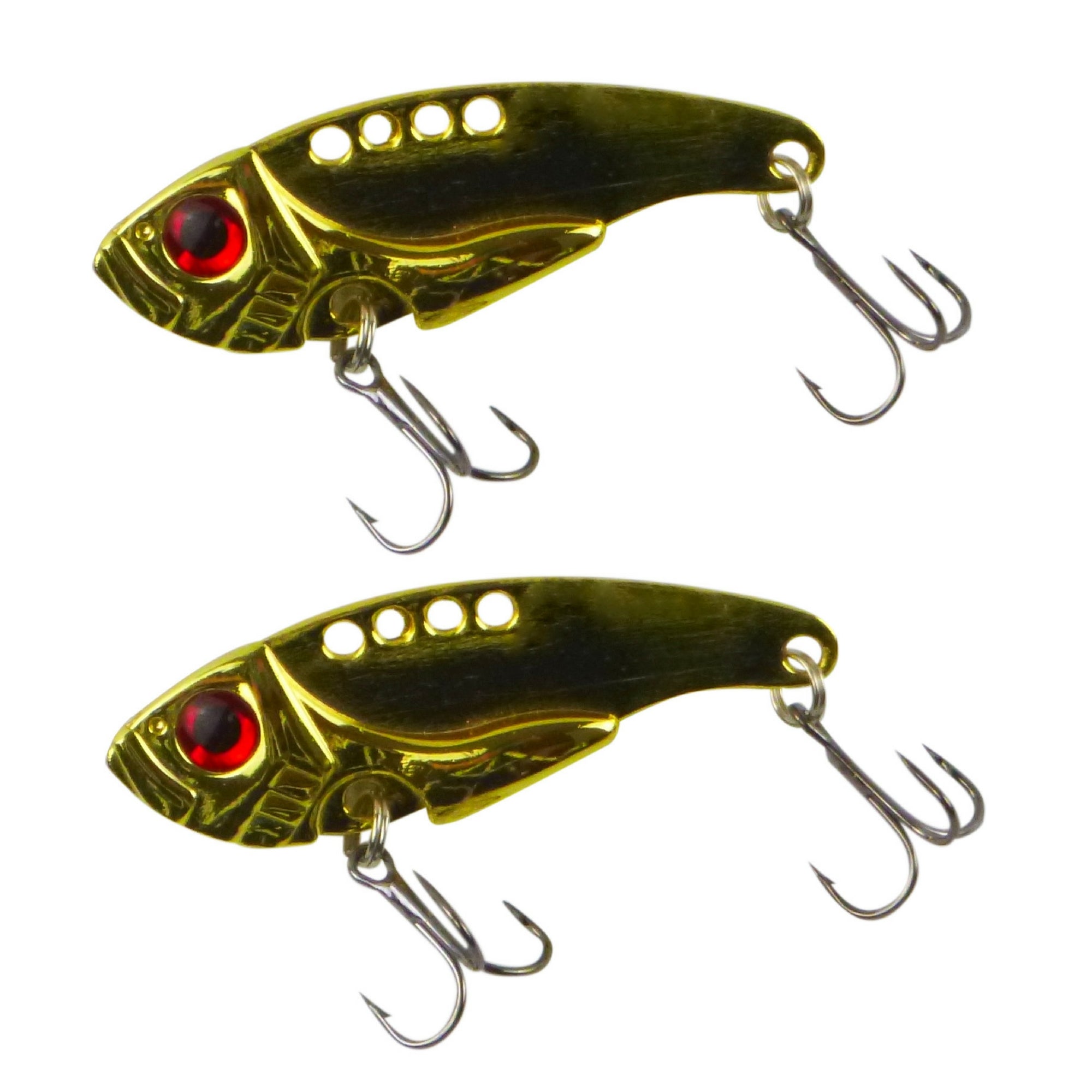 Fishing Tackle: Finesse Metal Blade, Gold Flash, 55mm, 2 Pack