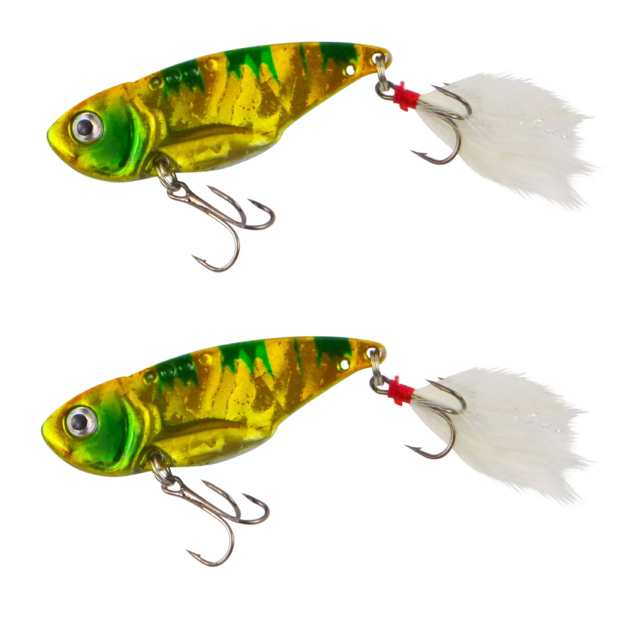 Fishing Tackle: Finesse Feather Blade, Jungle Green, 55mm, 2 Pack