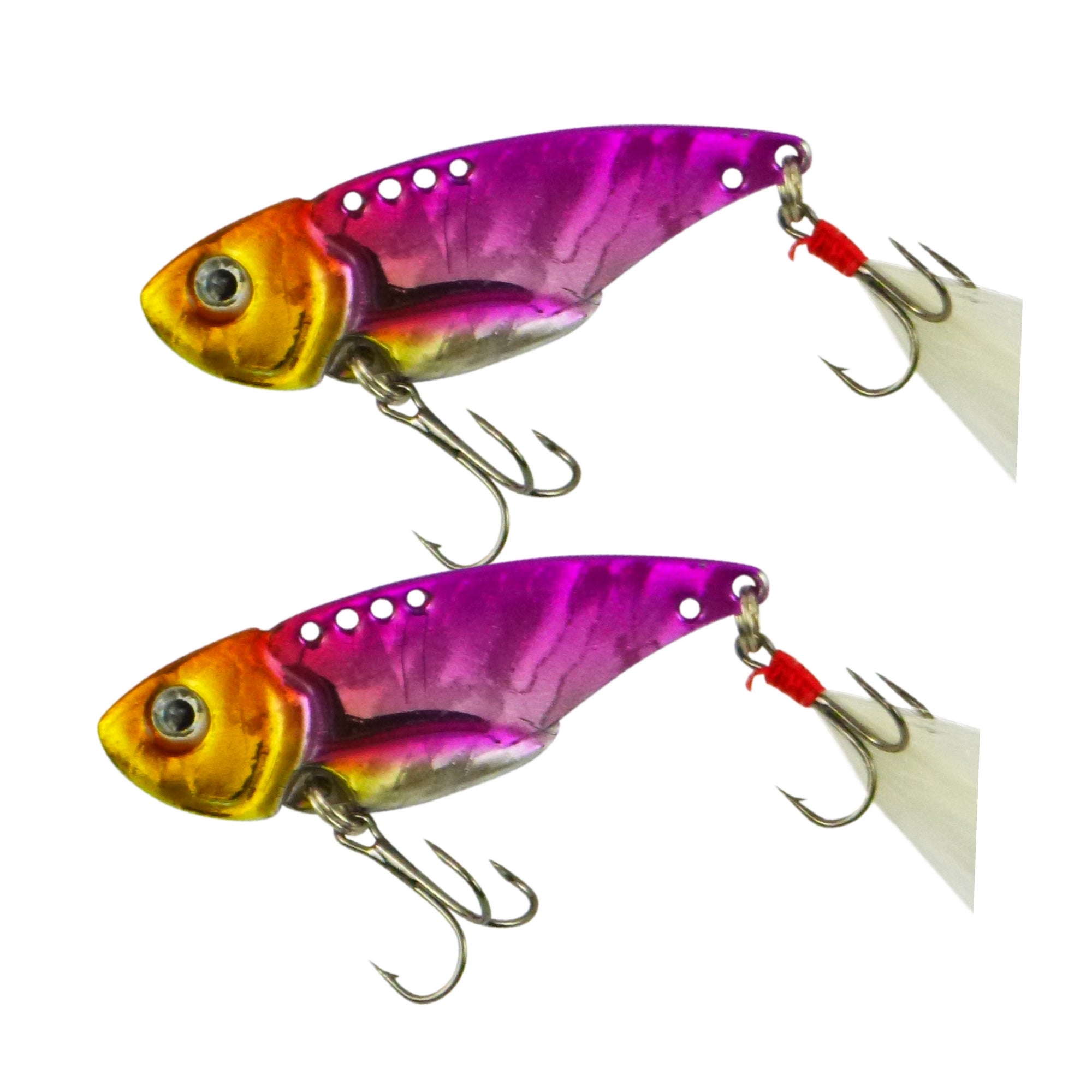 Fishing Tackle: Finesse Feather Blade, Magenta Gold, 55mm, 2 Pack