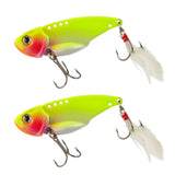 Fishing Tackle: Finesse Feather Blade, Chartreuse, 55mm,  2 Pack