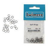 Fishing Tackle: Swimerz 7mm Split Ring Stainless Steel, 25 Pack