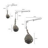 Fishing Tackle: Swimerz Jig Spinner, Medium, Hammered Nickel, 5 Pack