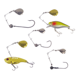 Fishing Tackle: Swimerz Jig Spinner, Medium, Hammered Nickel, 5 Pack