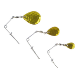 Fishing Tackle: Swimerz Jig Spinner, Large, Hammered Brass, 5 Pack