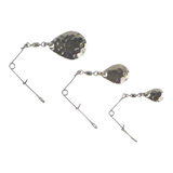 Fishing Tackle: Swimerz Jig Spinner, Large, Hammered Nickel, 5 Pack