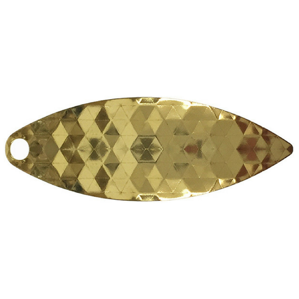 Fishing Tackle: Artizan Hex Stamped 32mm Willow Blade, Brass, 5 Pack