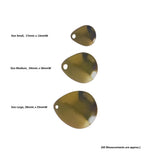 Fishing Tackle: Artizan Smooth Colorado Blade, Brass, 17mmL x 13mmW, Qty 5