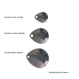 Fishing Tackle: Artizan Smooth Colorado Blade, Nickel, 17mmL x 13mmW, Qty 5