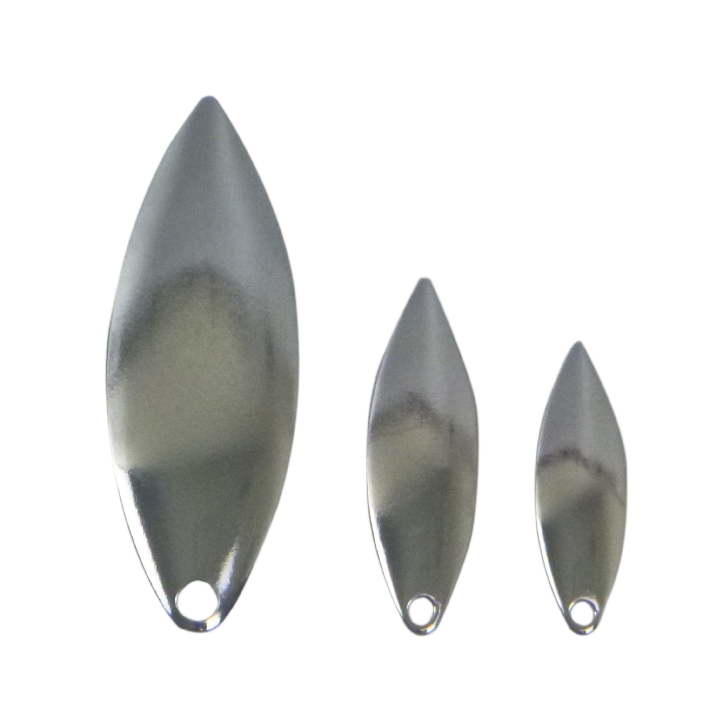 Fishing Tackle: Artizan Smooth Willow Blade, Nickel, 31mmL x 10mmW, Qty 5