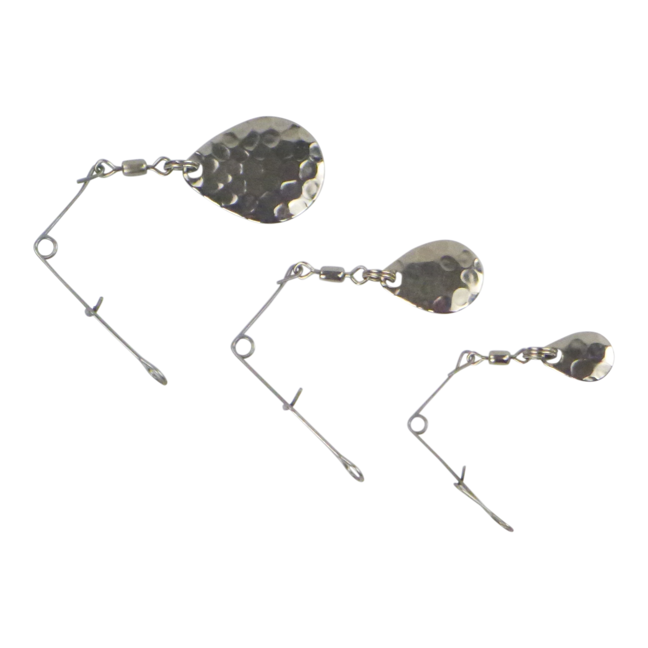 Fishing Tackle: Swimerz Jig Spinner, Small, Hammered Nickel, 5 Pack
