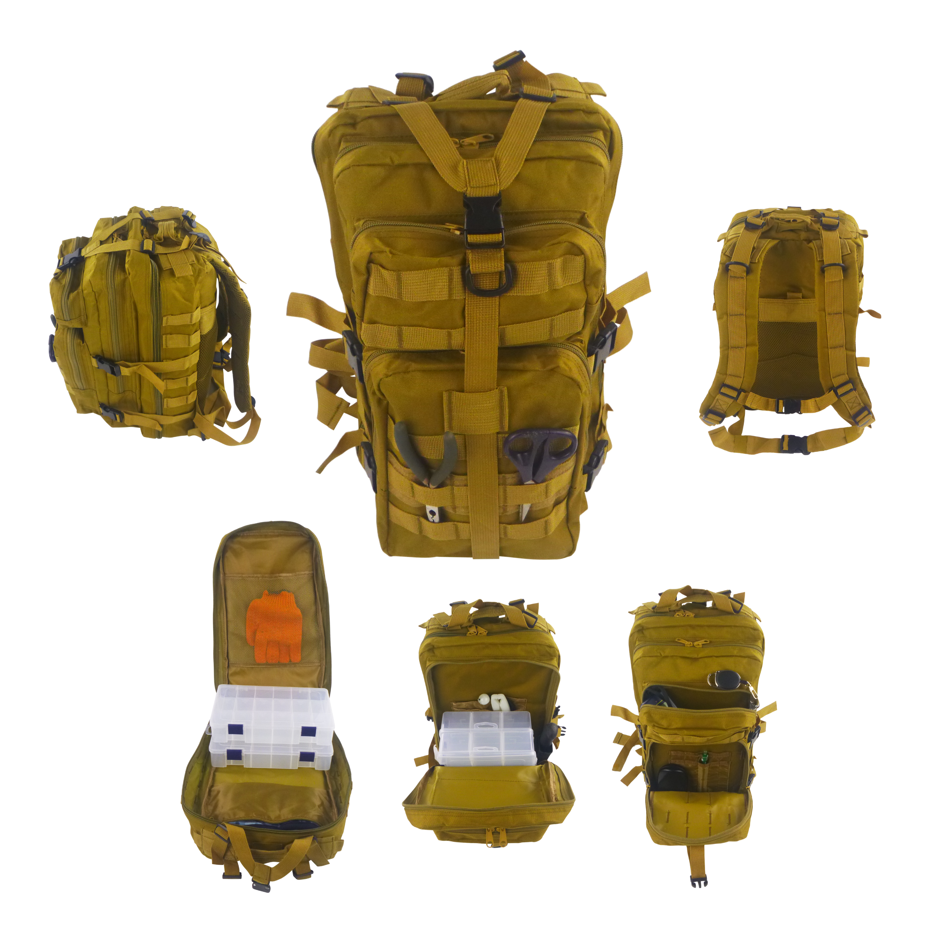 Fishing Tackle: BSTC Fishers Back Pack, Tan
