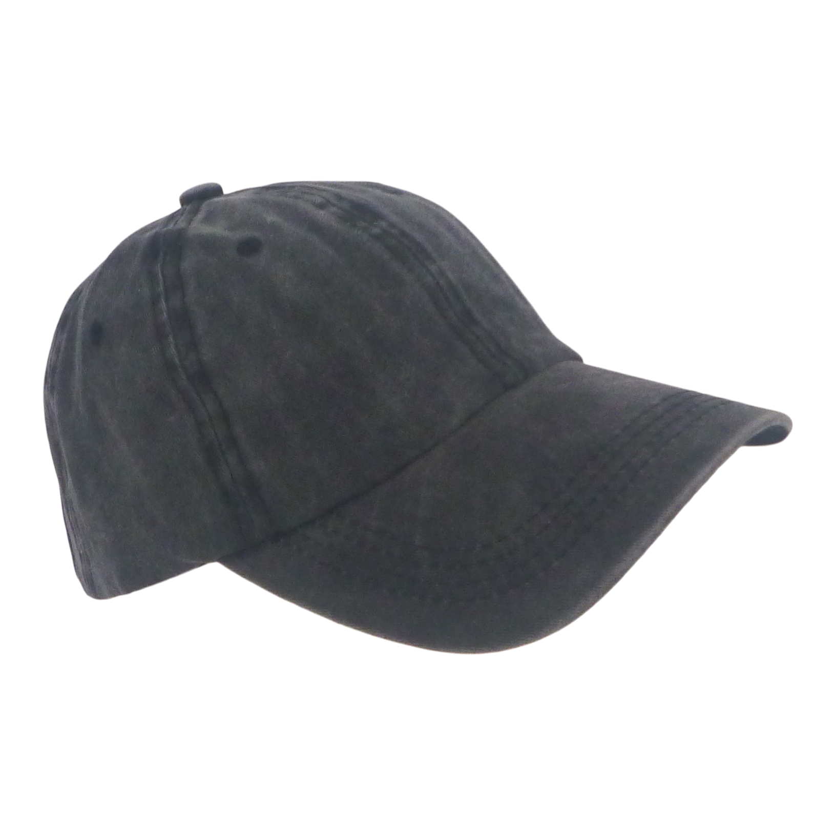 Fishing Tackle: BSTC 6-Panel Baseball Cap, Distressed Cotton, Charcoal