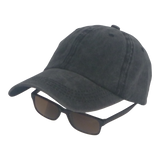 Fishing Tackle: BSTC 6-Panel Baseball Cap, Distressed Cotton, Charcoal