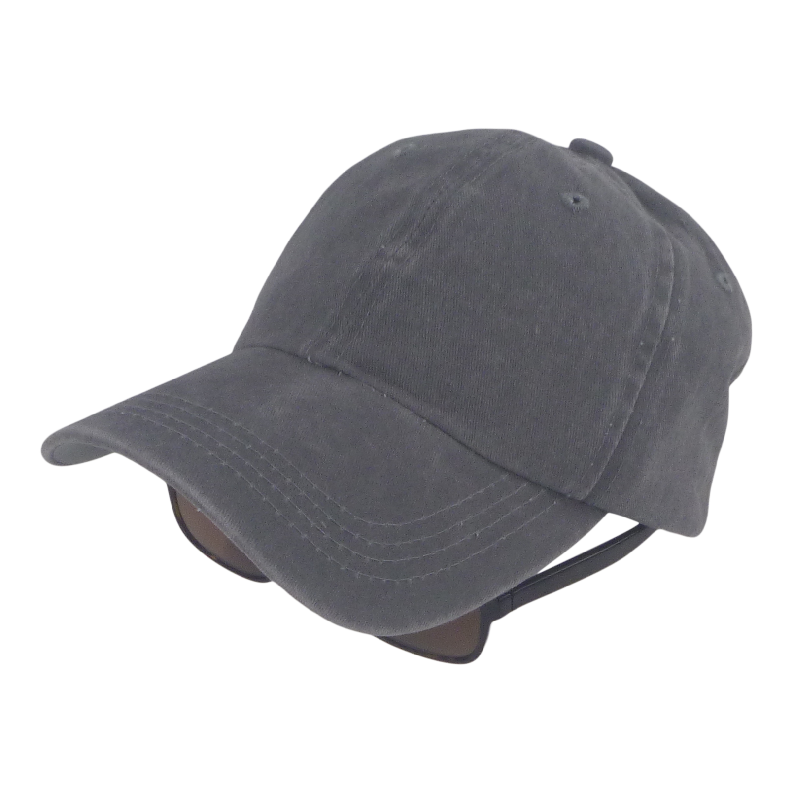 Fishing Tackle: BSTC 6-Panel Baseball Cap, Distressed Cotton, Grey