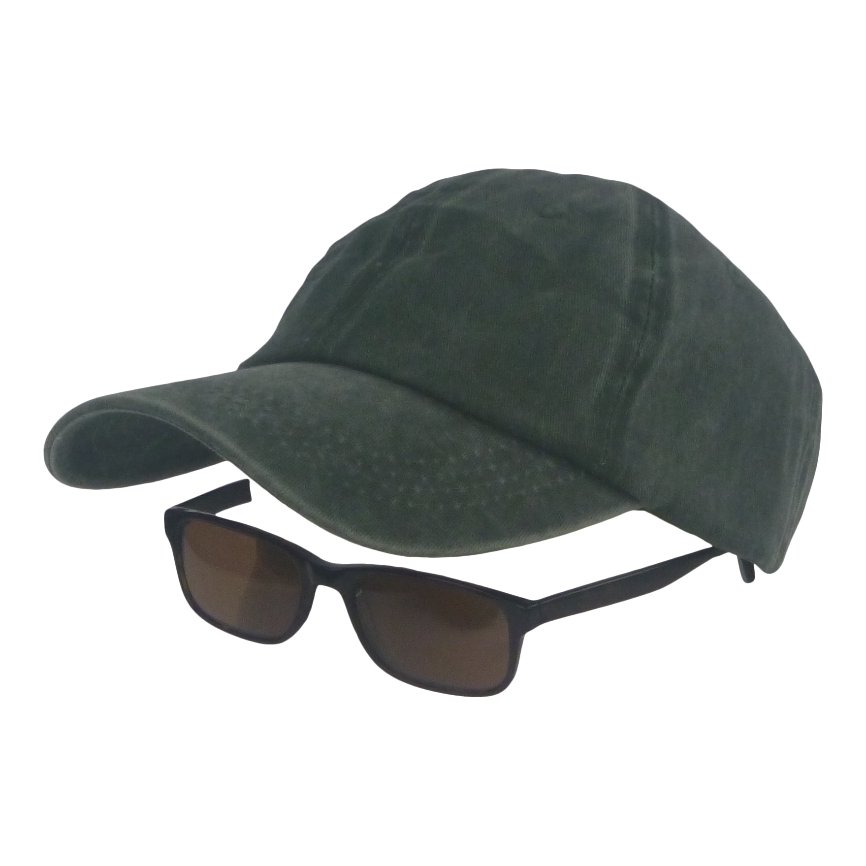 Fishing Tackle: BSTC 6-Panel Baseball Cap, Distressed Cotton, Green